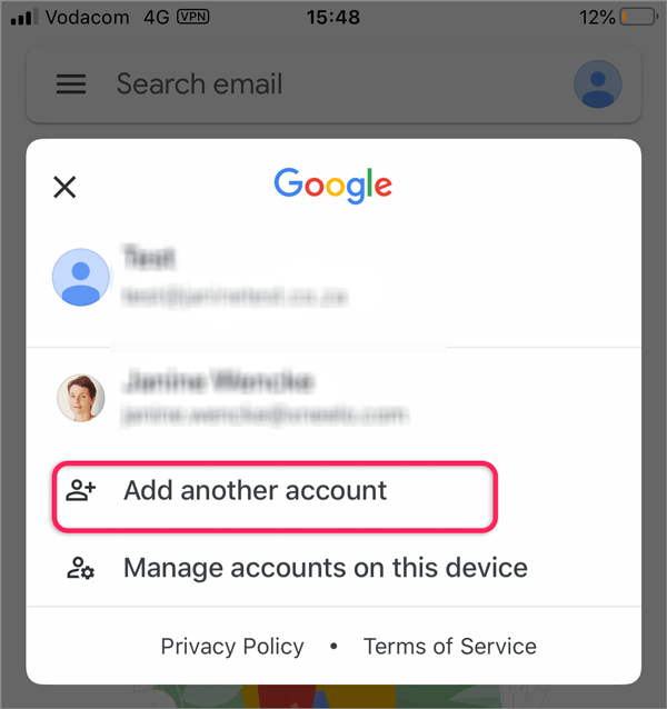 Add another account